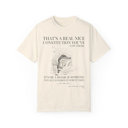Subtle Democrat Tee Shirt: Constitution