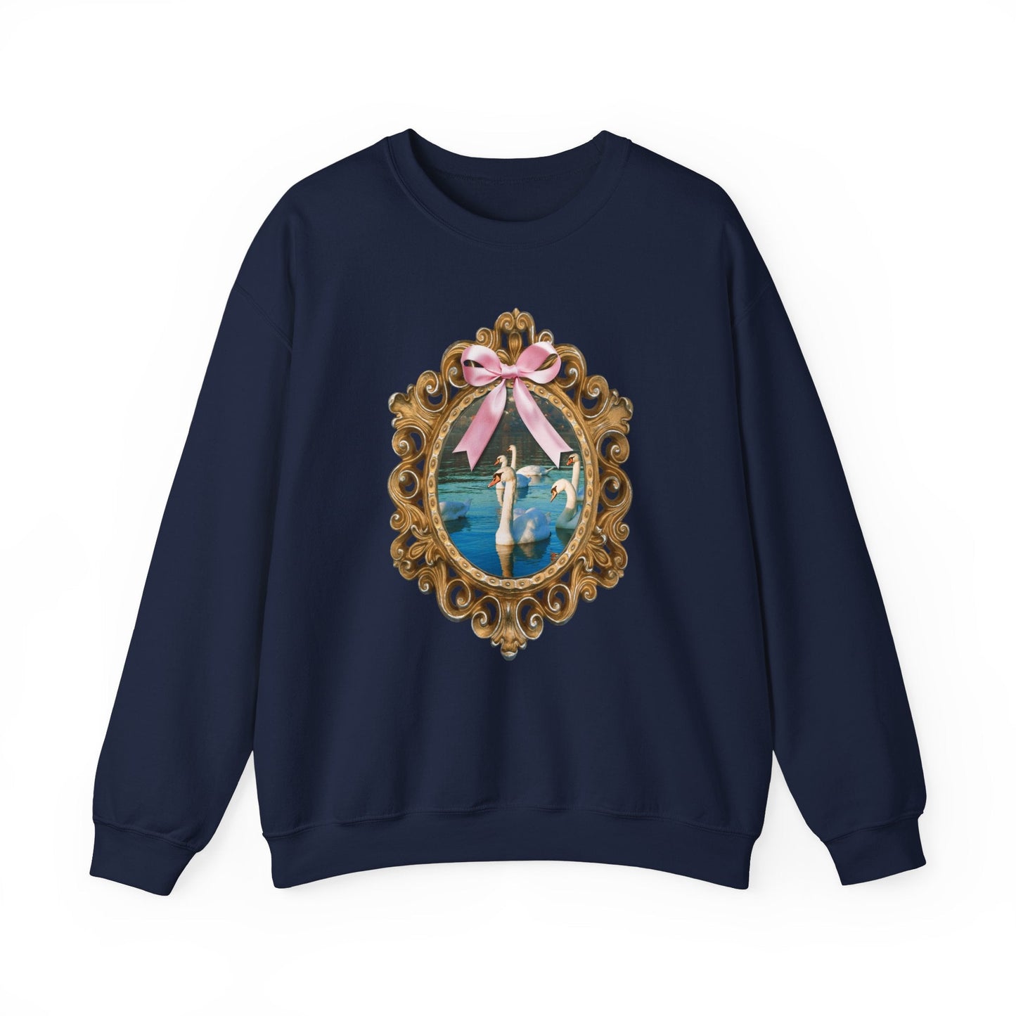 Swan Sweatshirt: Frame with Bow