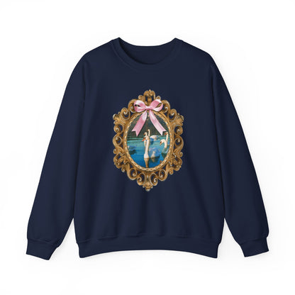 Swan Sweatshirt: Frame with Bow