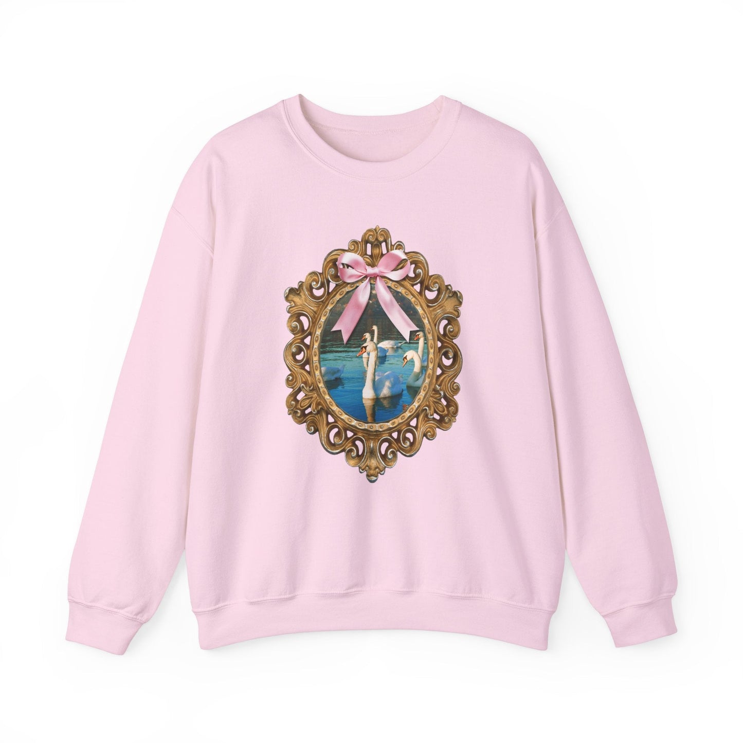 Swan Sweatshirt: Frame with Bow