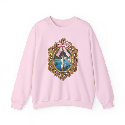 Swan Sweatshirt: Frame with Bow