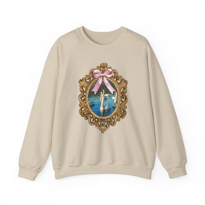 Swan Sweatshirt: Frame with Bow