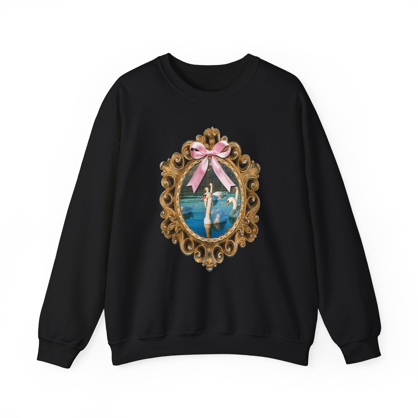 Swan Sweatshirt: Frame with Bow
