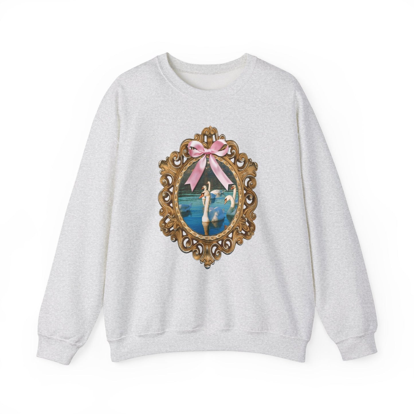 Swan Sweatshirt: Frame with Bow