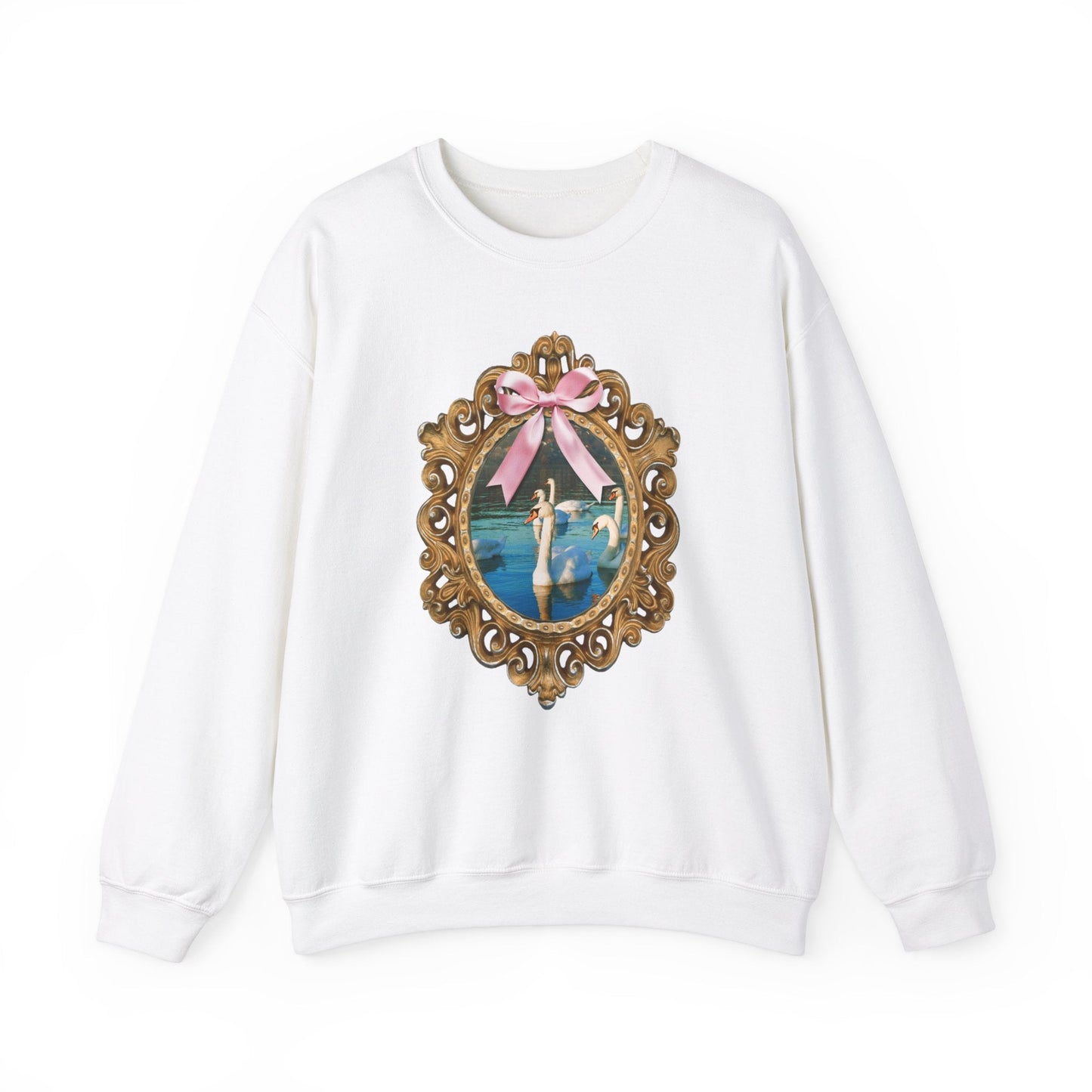 Swan Sweatshirt: Frame with Bow