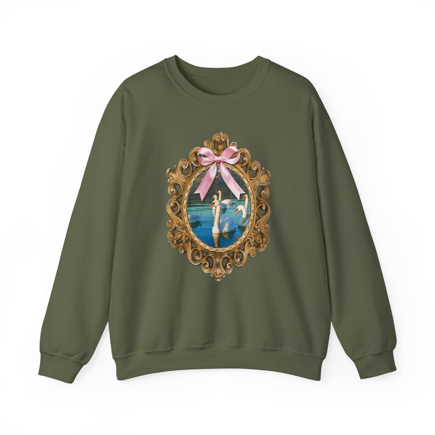 Swan Sweatshirt: Frame with Bow