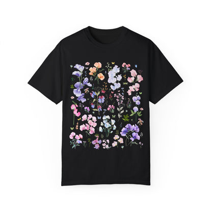 Sweet Pea Flower Tee Shirt