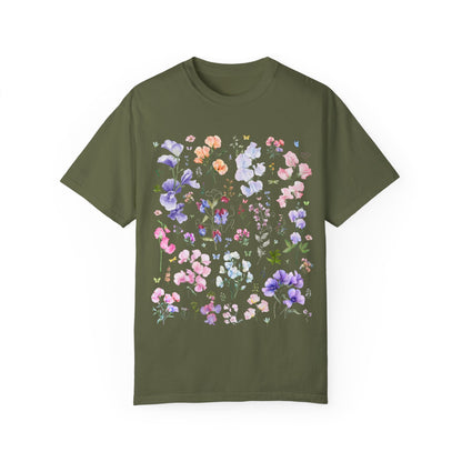 Sweet Pea Flower Tee Shirt