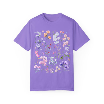 Sweet Pea Flower Tee Shirt