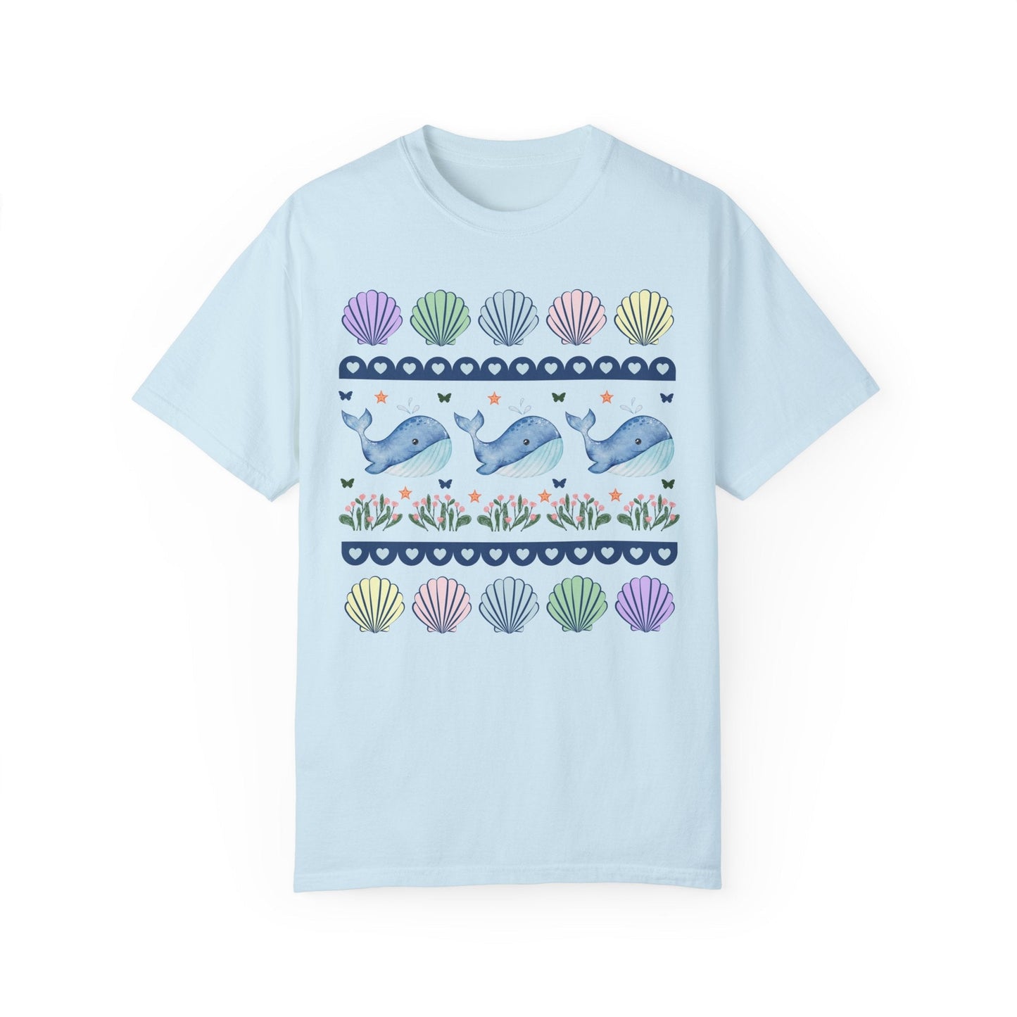 Sweet Whale Shirt with Seashells