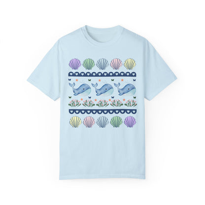 Sweet Whale Shirt with Seashells