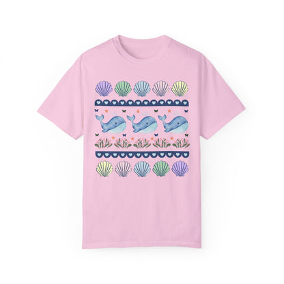 Sweet Whale Shirt with Seashells