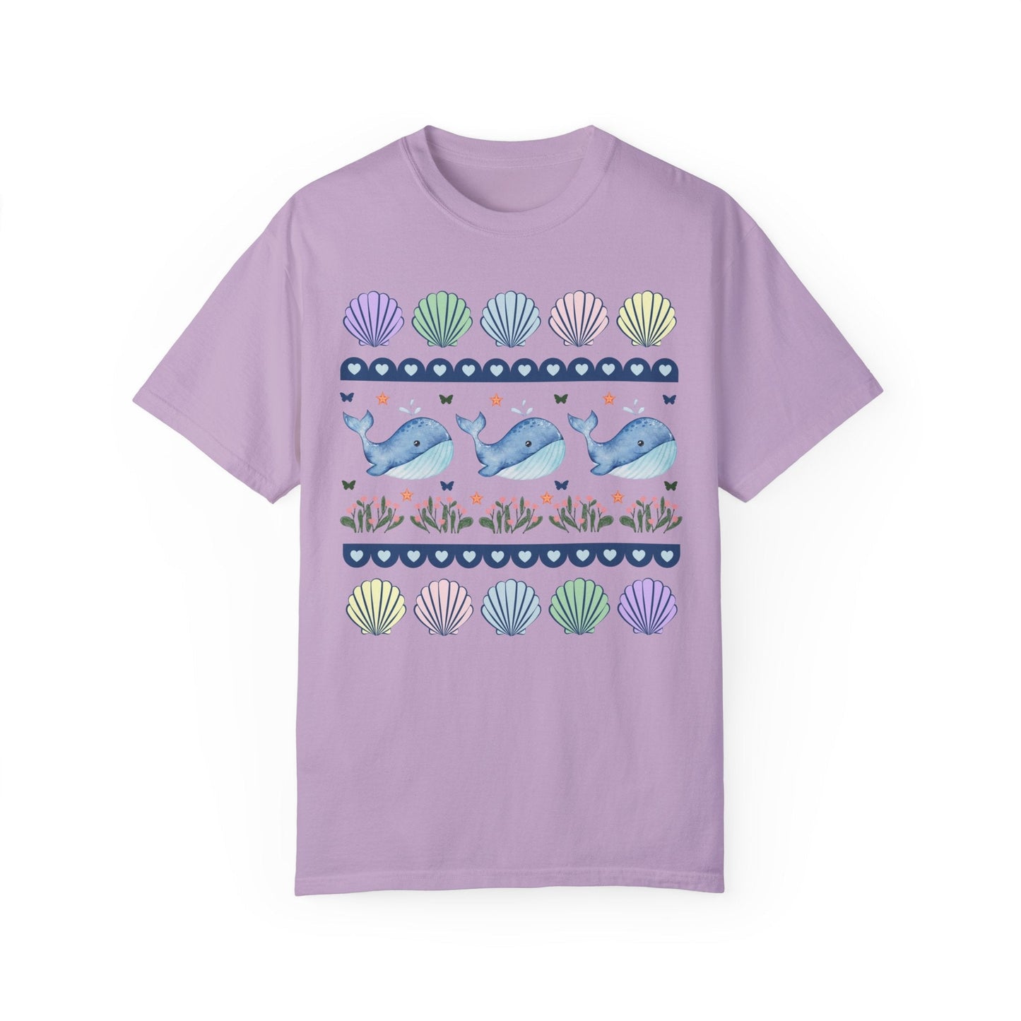 Sweet Whale Shirt with Seashells