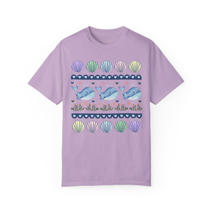 Sweet Whale Shirt with Seashells