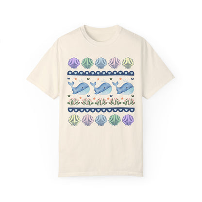 Sweet Whale Shirt with Seashells