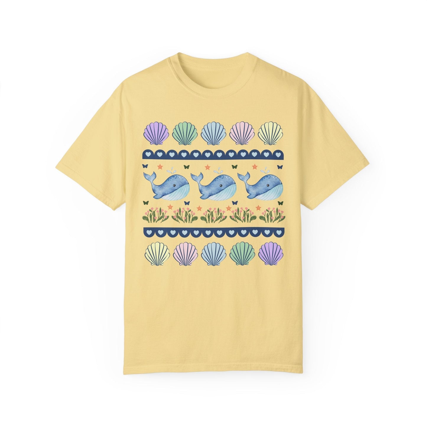 Sweet Whale Shirt with Seashells