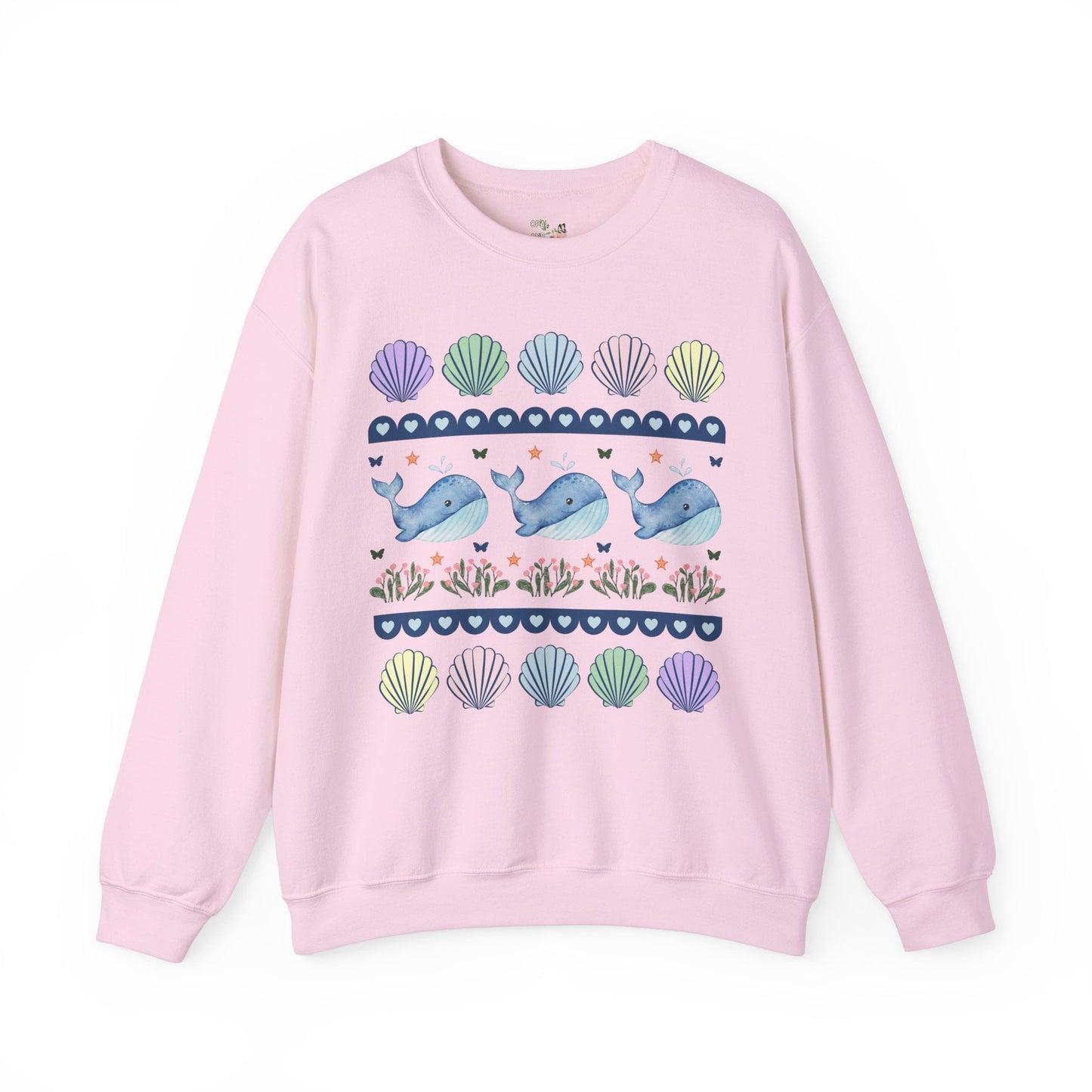 Whale Sweatshirt with Seashells