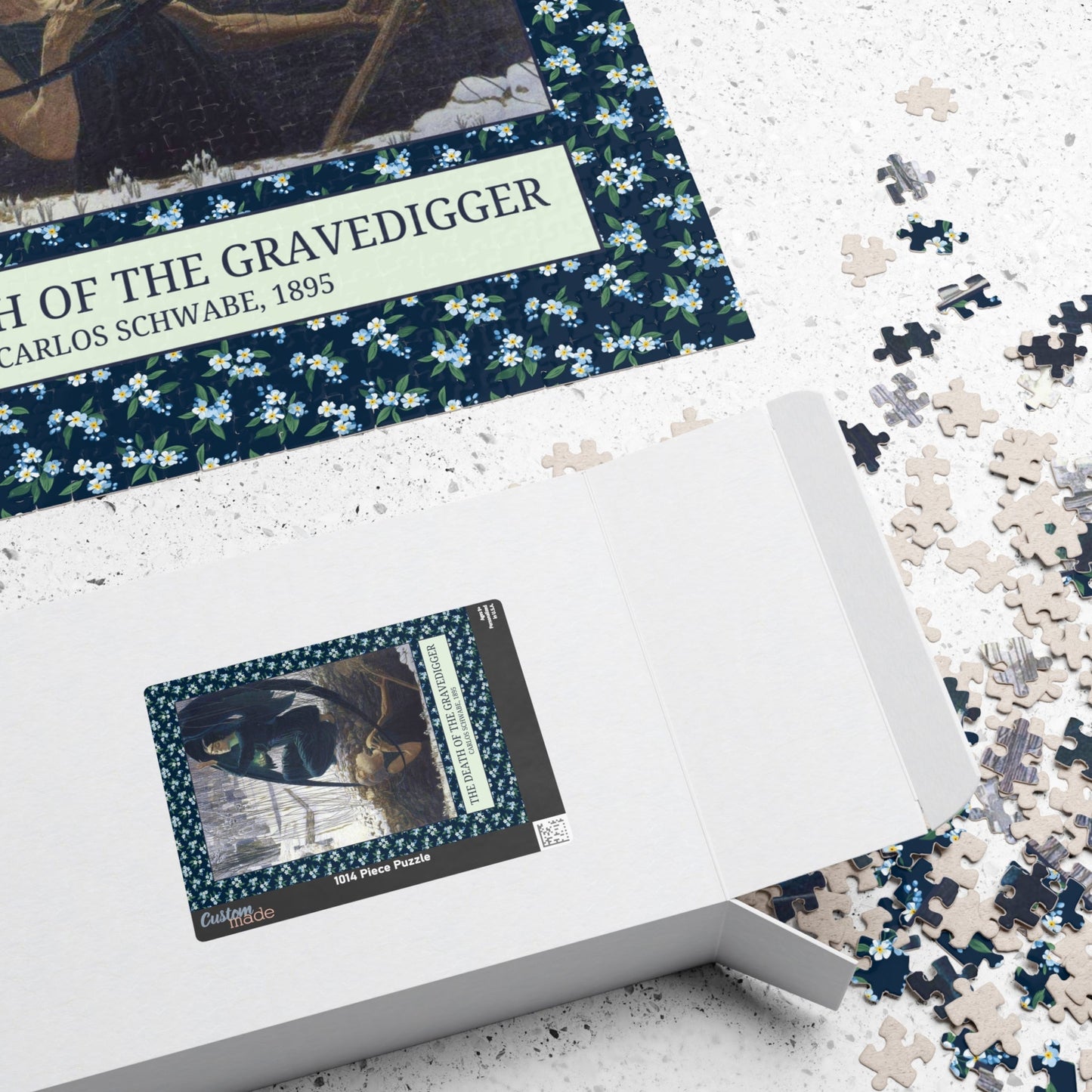 The Death of the Gravedigger by Carlos Schwabe: Spooky Art History Puzzle