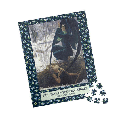 The Death of the Gravedigger by Carlos Schwabe: Spooky Art History Puzzle