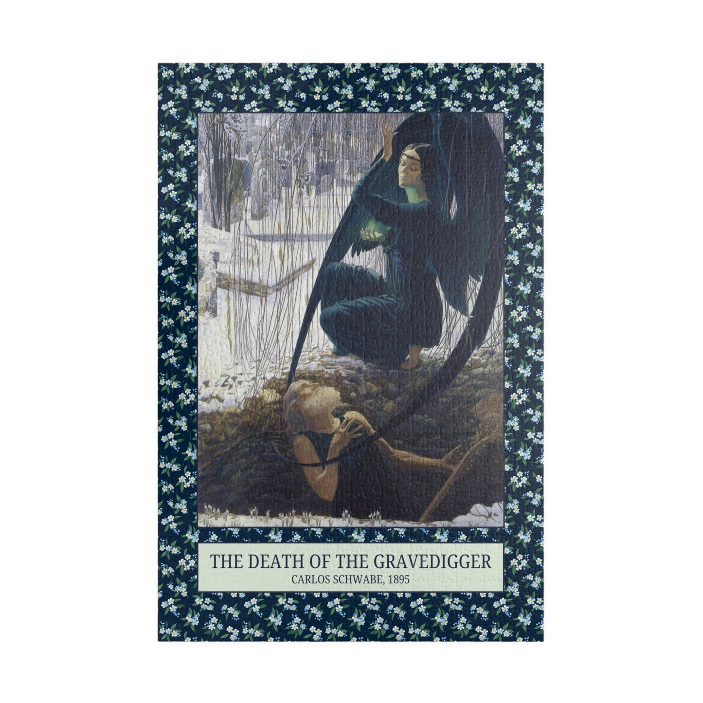 The Death of the Gravedigger by Carlos Schwabe: Spooky Art History Puzzle