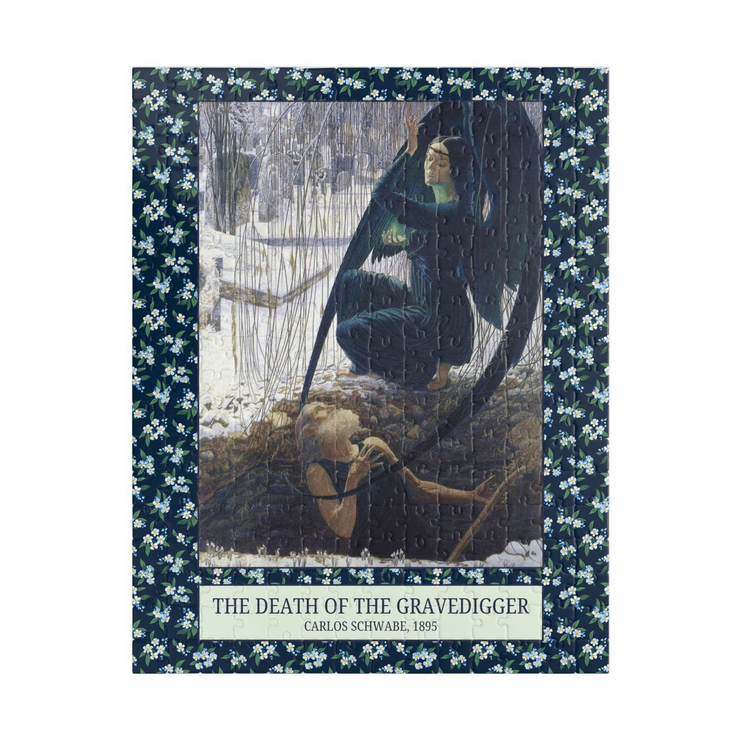 The Death of the Gravedigger by Carlos Schwabe: Spooky Art History Puzzle