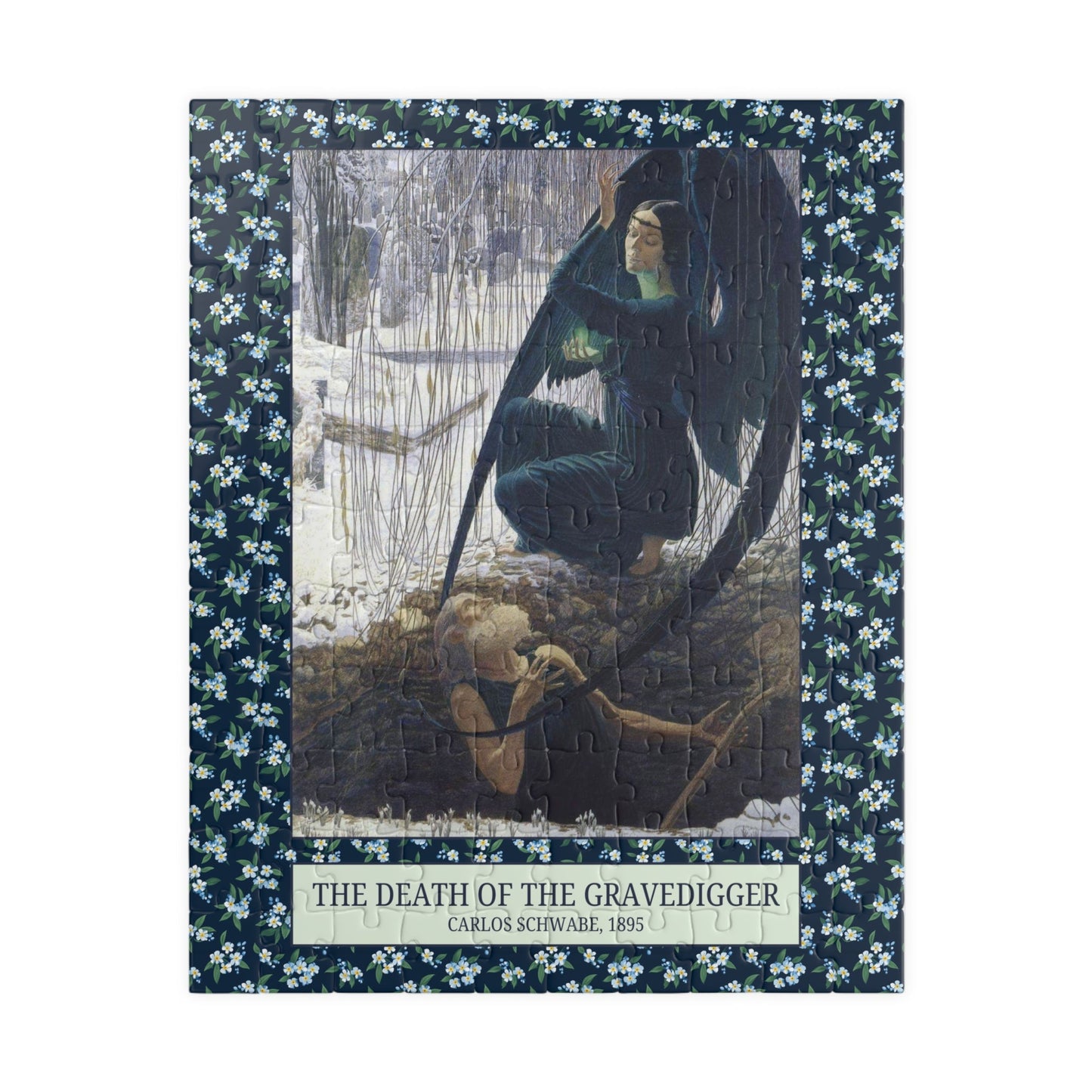 The Death of the Gravedigger by Carlos Schwabe: Spooky Art History Puzzle