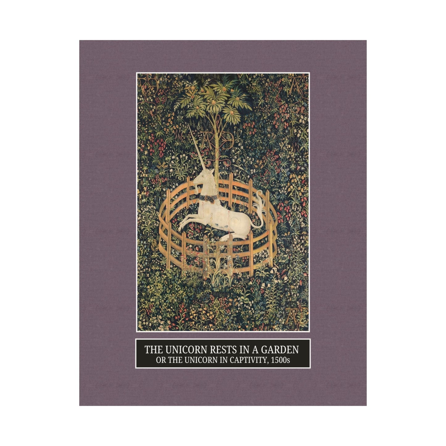 The Unicorn Rests in a Garden Poster