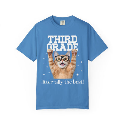 Third Grade Teacher Cat Tee