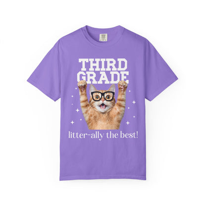 Third Grade Teacher Cat Tee