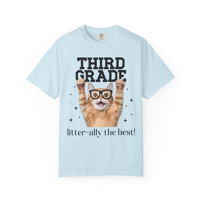 Third Grade Teacher Cat Tee