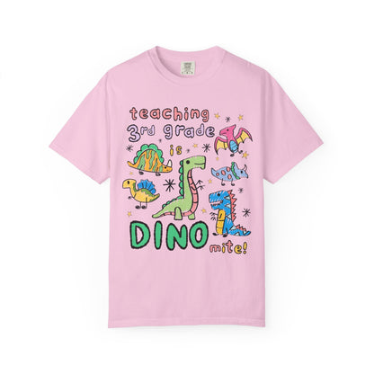 Third Grade Teacher Dinosaur Tee