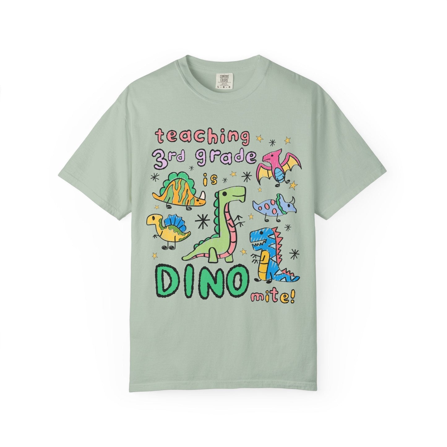 Third Grade Teacher Dinosaur Tee