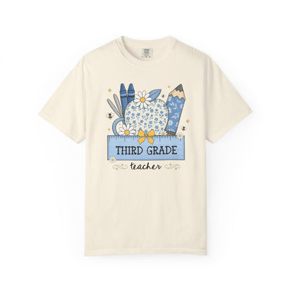 Third Grade Teacher Floral Tee