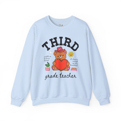 3rd Grade Teacher Bear Sweatshirt