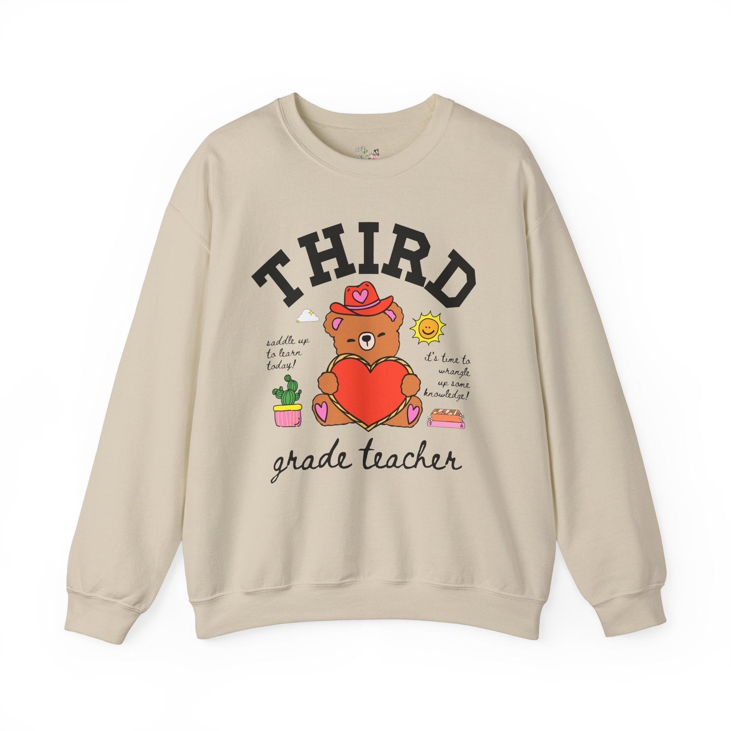 3rd Grade Teacher Bear Sweatshirt