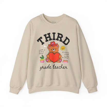3rd Grade Teacher Bear Sweatshirt