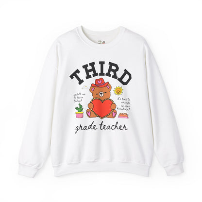 3rd Grade Teacher Bear Sweatshirt