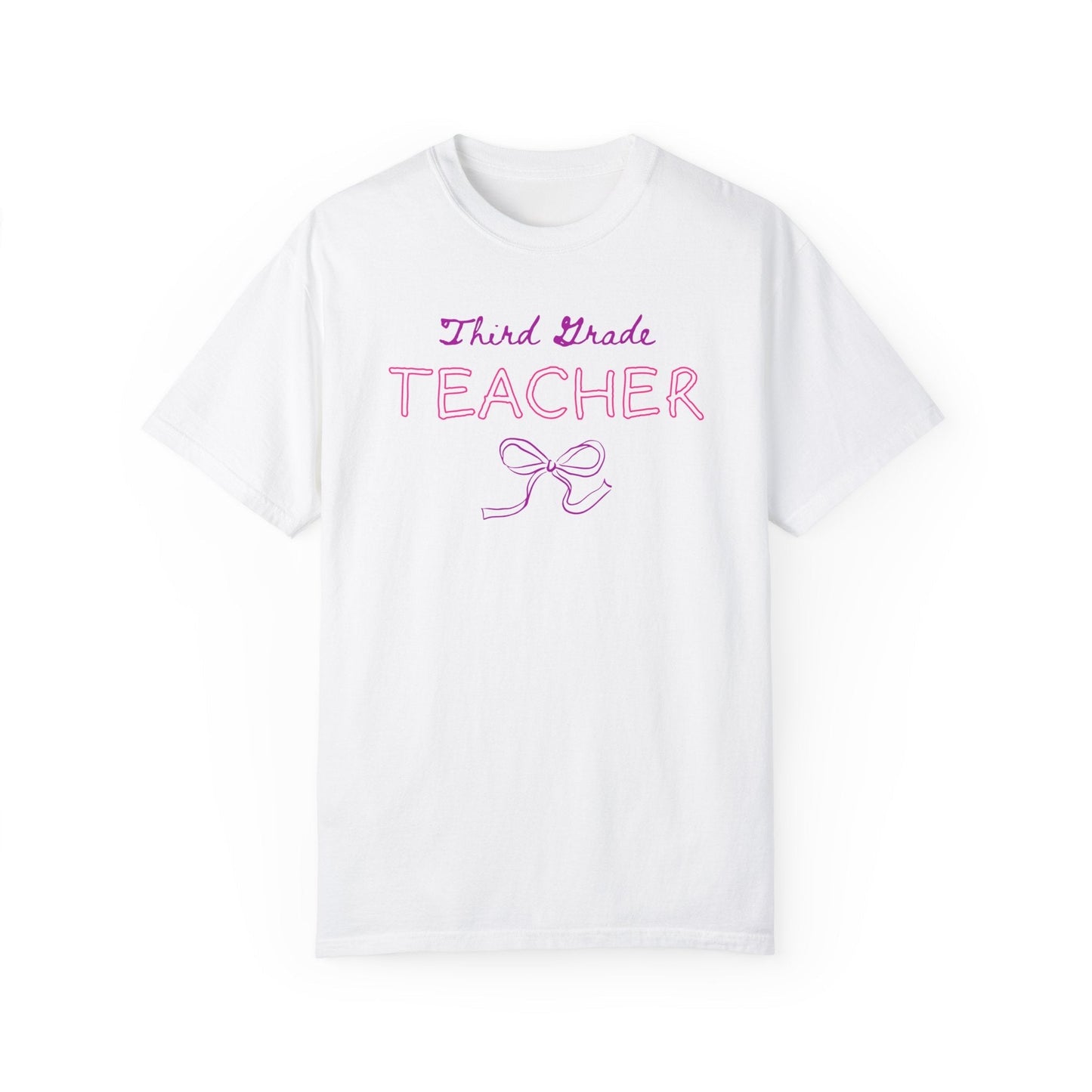 Third Grade Teacher Tee Shirt with Bow