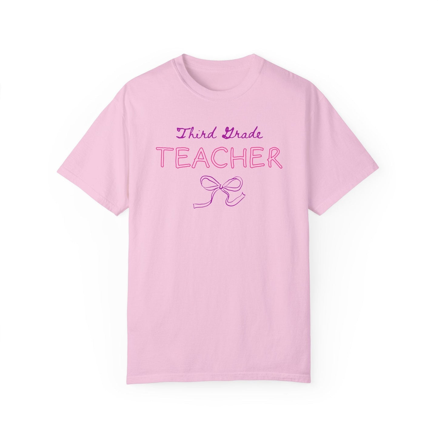 Third Grade Teacher Tee Shirt with Bow