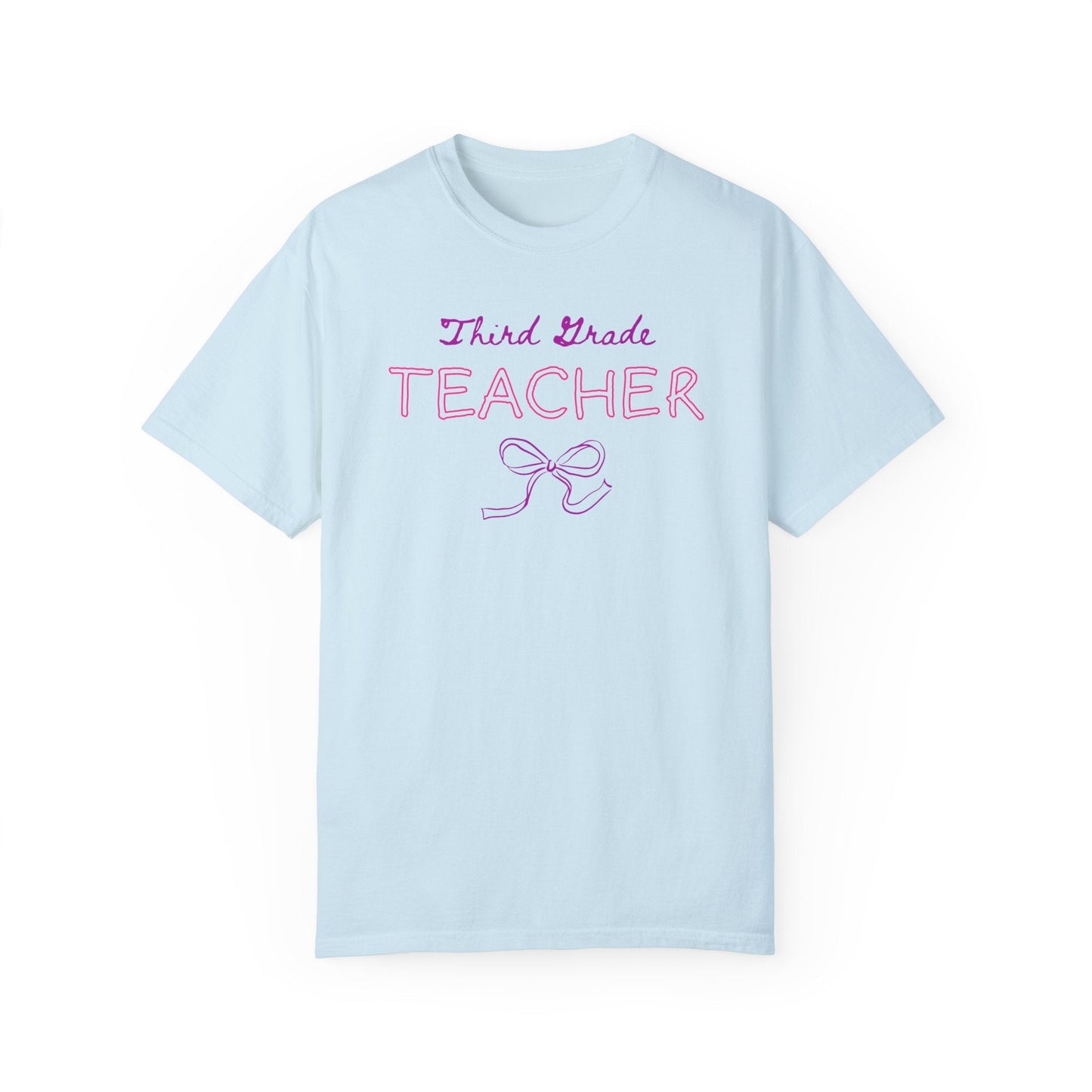 Third Grade Teacher Tee Shirt with Bow