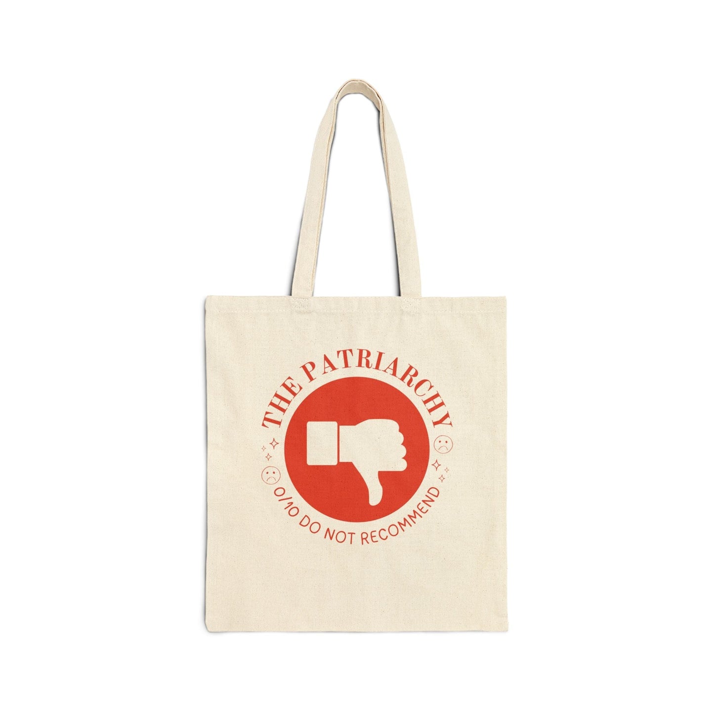 Thumbs Down Feminist Tote Bag