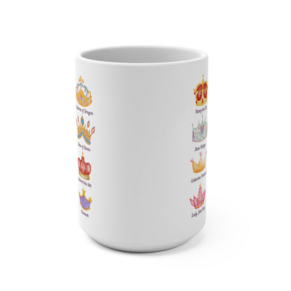 Tudor History Mug with Crowns