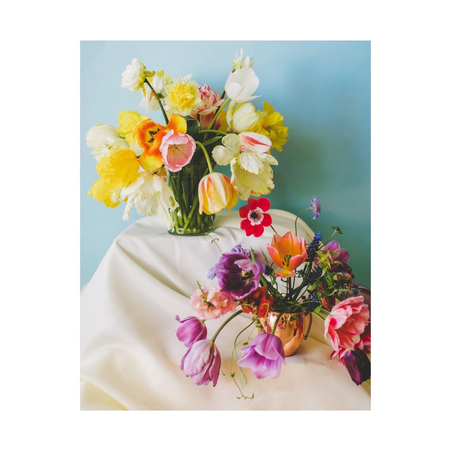 Tulip and Anemone Flower Photograph