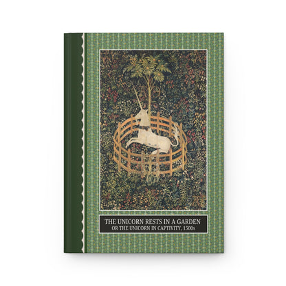 Unicorn Rests in a Garden Notebook