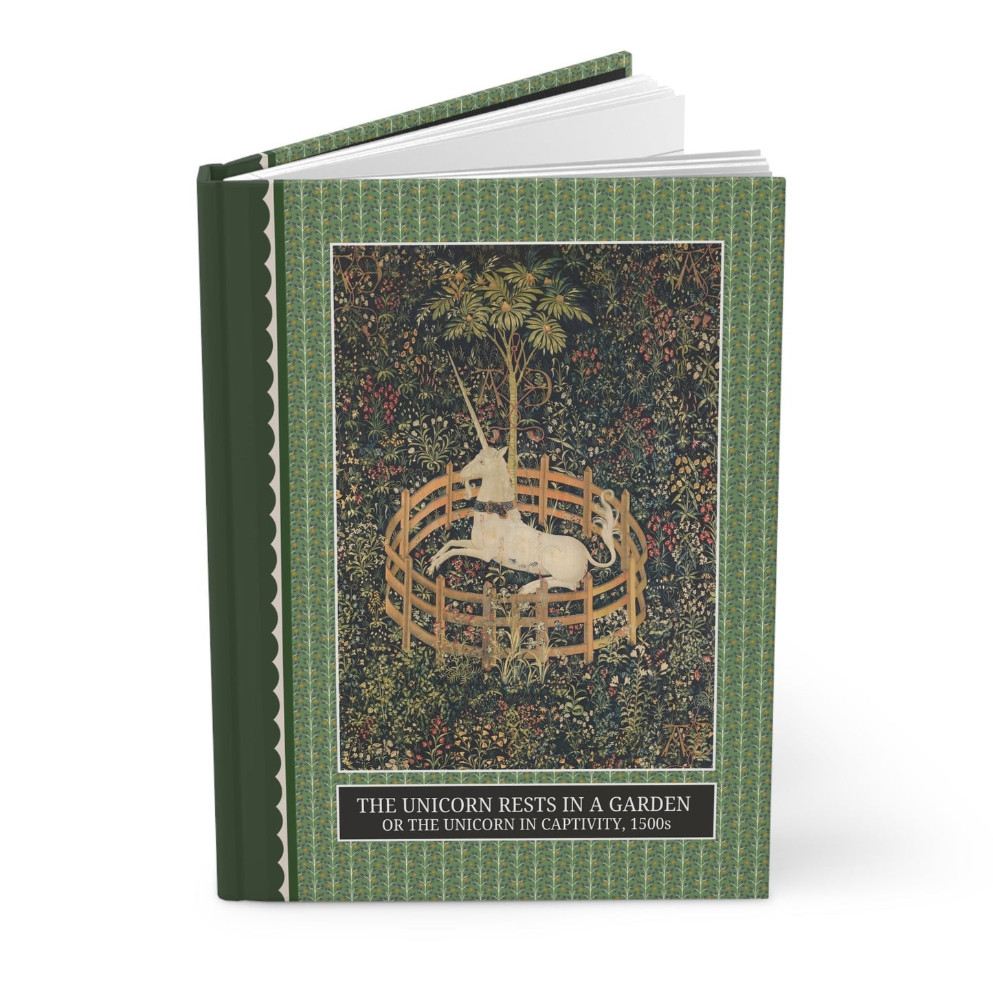 Unicorn Rests in a Garden Notebook