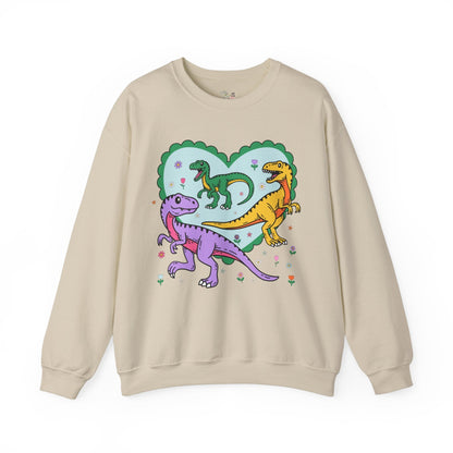 Valentine's Day Sweatshirt for Dinosaur Lover