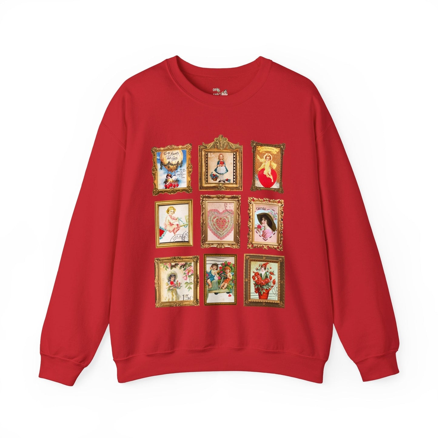 Vintage Valentine Stamps Sweatshirt