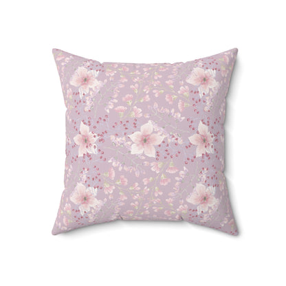 Watercolor Dinosaur Pillow, Brachiosaurus in Botanical Bouquet
