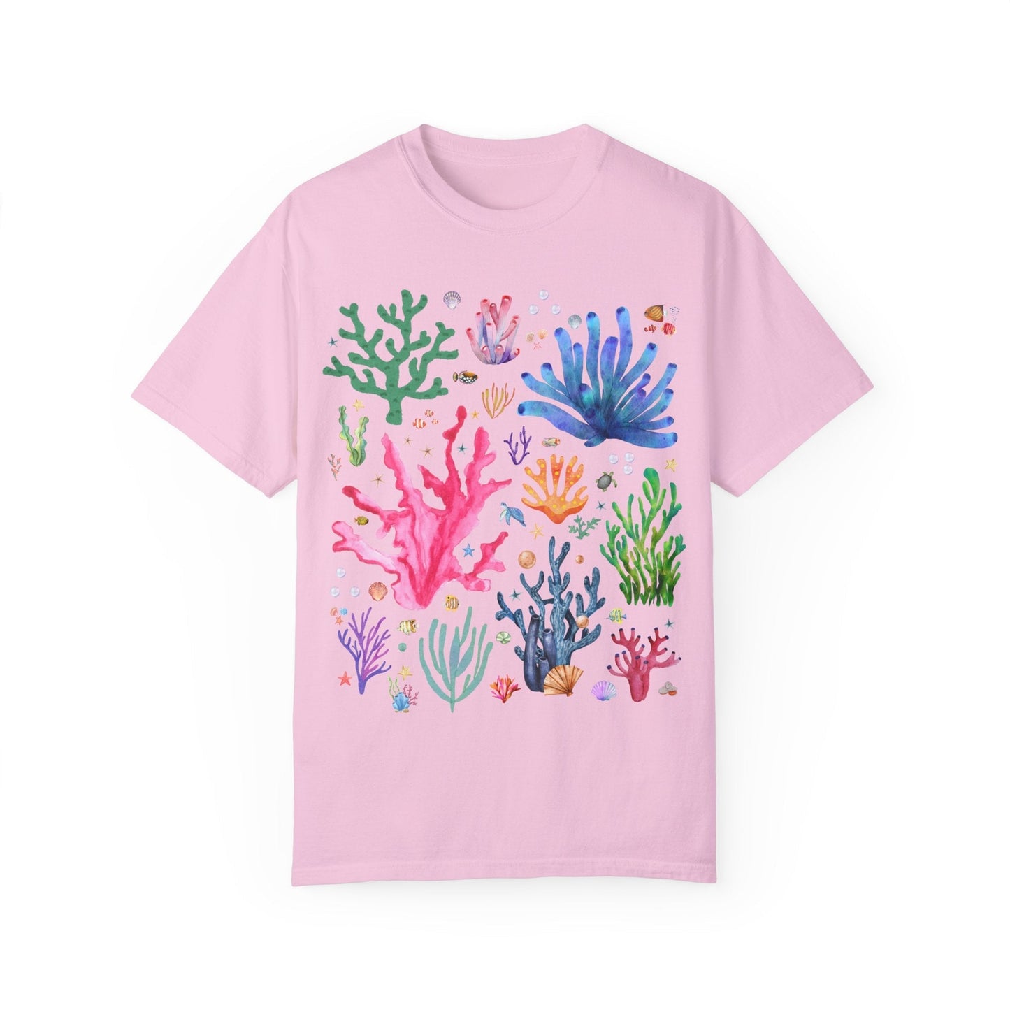 Watercolor Ocean Coral Tee