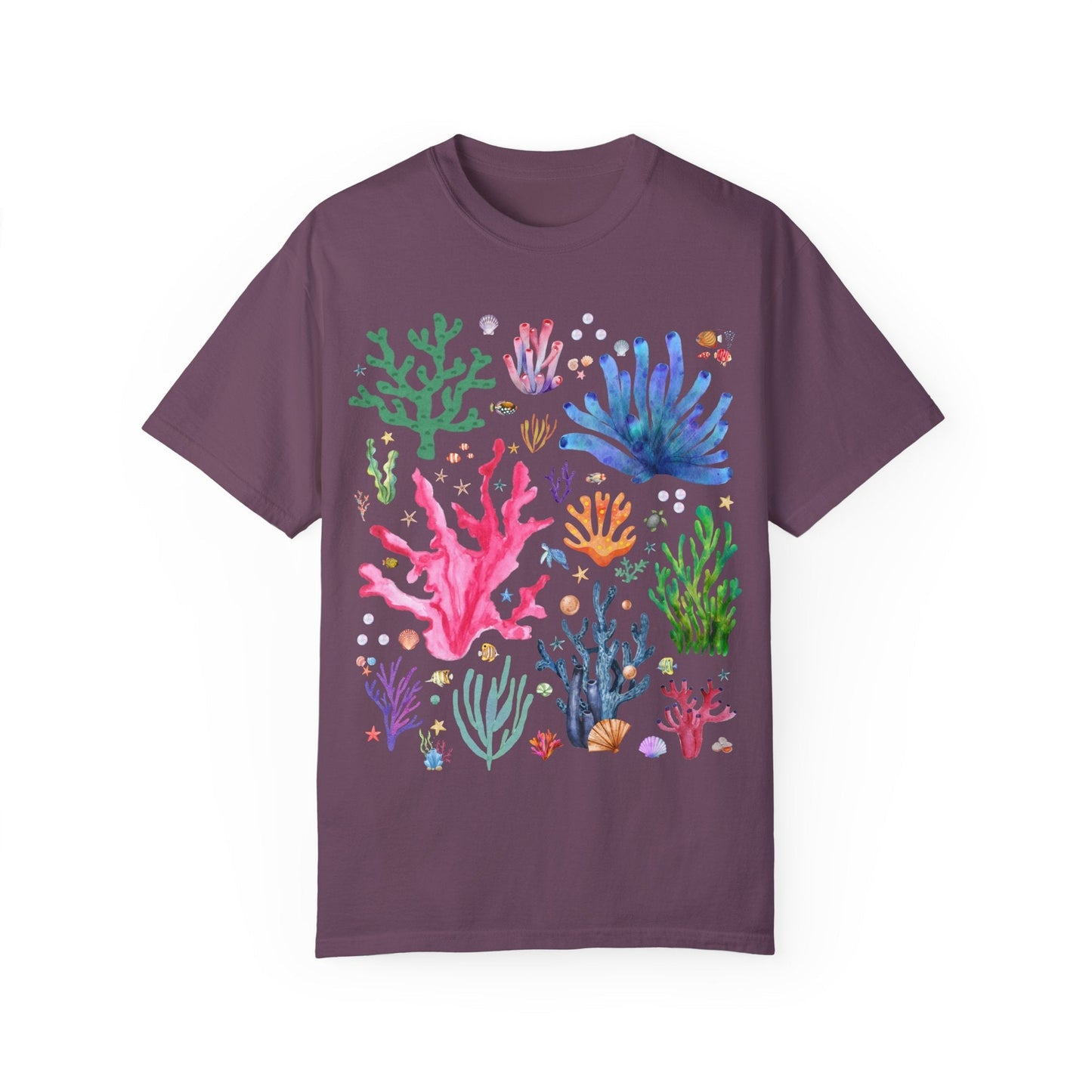 Watercolor Ocean Coral Tee